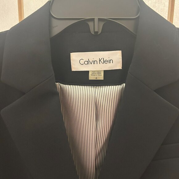 Calvin Klein Dark Navy Suit Jacket Blazer Size 6 Women new with tags - Picture 5 of 12